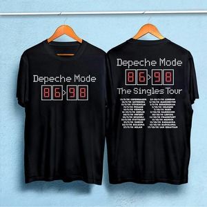 Depeche Mode The Singles Tour 86-98 T-Shirt, Depeche Mode Tour T-Shirt 2 Sided